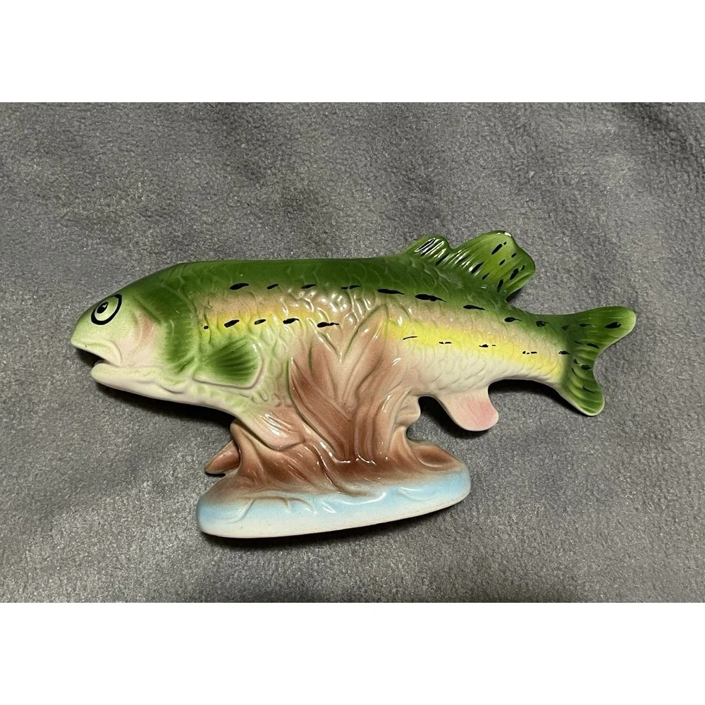 Vintage Planter/Vase Trout Fish -‎ Nancy Pew Giftware Co T13165